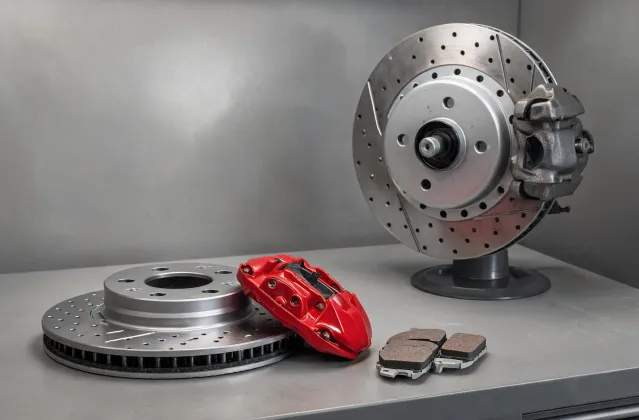 Brake rotor, caliper and pad set