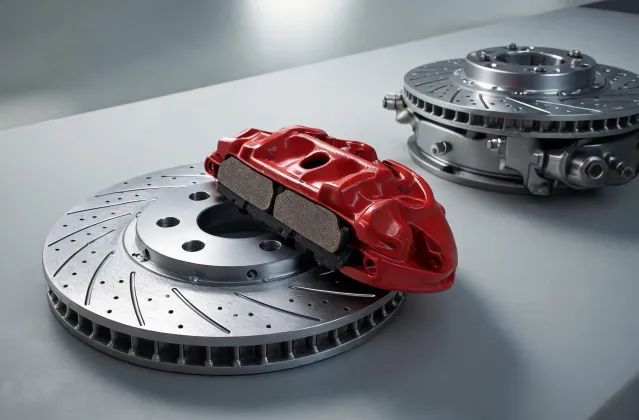 Brake rotor, caliper and pad set